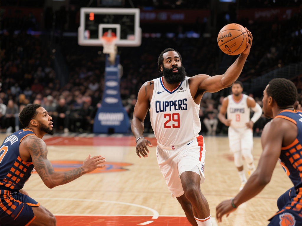 哈登砍下29分 助快船力克尼克斯勇夺胜利 哈登全场表现令人赞叹
在本场比赛中,哈